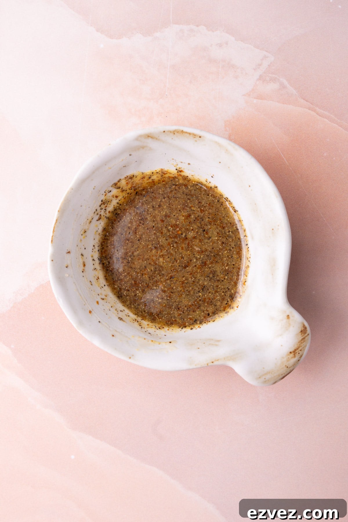 Quick salmon marinade made from Dijon mustard, honey, salt, and pepper.