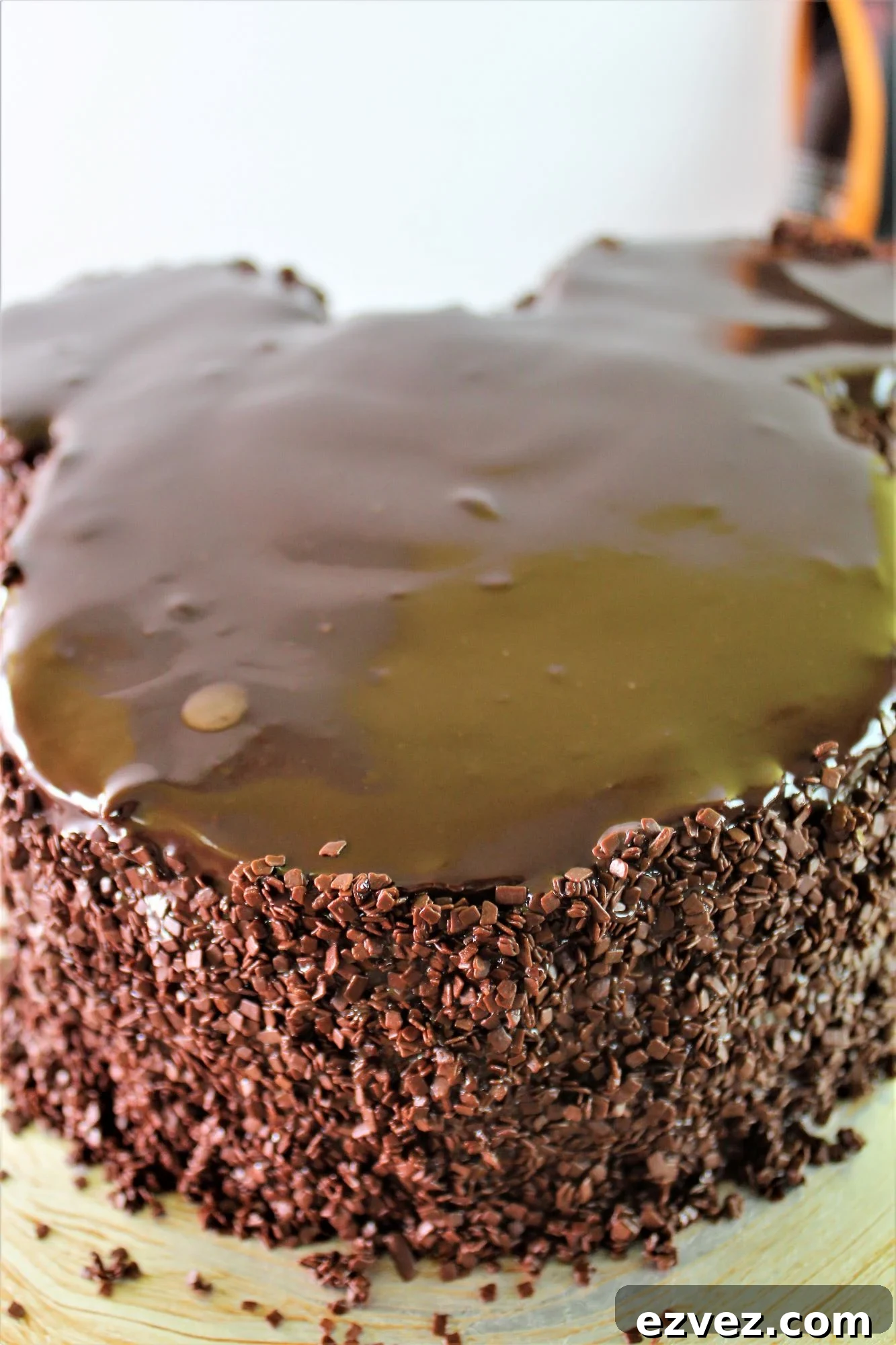 Decadent Gluten-Free Chocolate Cake Recipe for Perfect Texture 13 ganache and sprinkled covered mickey mouse cake.