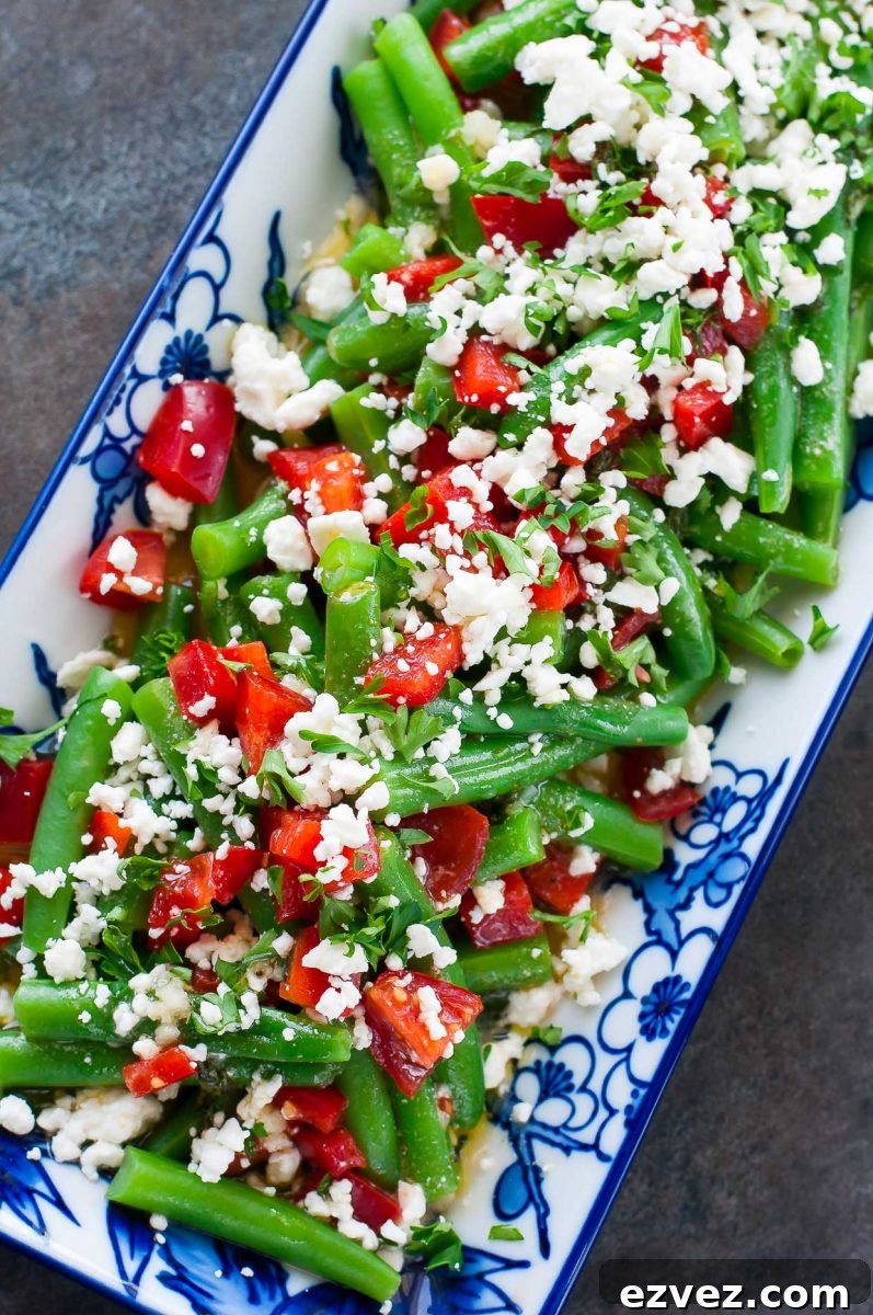Greek-Style Green Bean Salad with Feta & Lemon Vinaigrette 3 Green Bean Salad