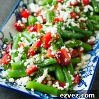 Greek-Style Green Bean Salad with Feta & Lemon Vinaigrette 4 Greek Green Bean Salad
