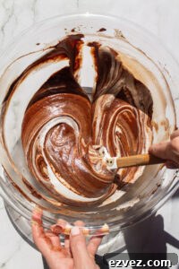 making chocolate mousse