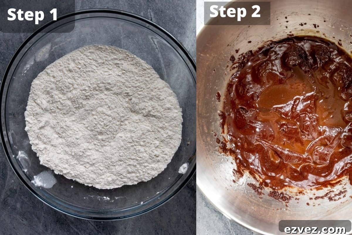 steps to make brownie crinkle cookies. 