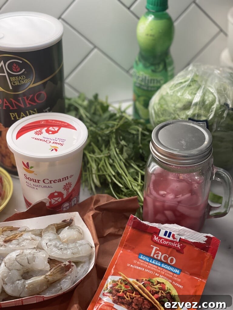 air fried shrimp tacos