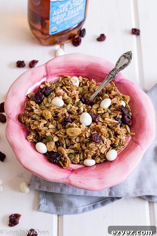 cherry almond granola agave syrup