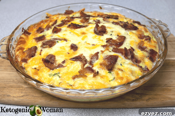 Keto Zucchini Bake with Bisquick-Style Crust 2 whole zucchini bisquick bake in glass pie plate