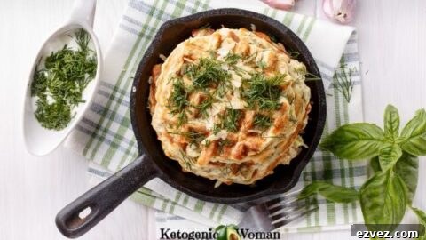 keto zucchini waffles with cheese