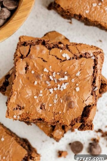 Oat flour brownies sprinkled with sea salt.