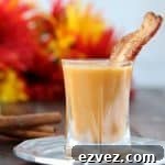 cinnamon carrot soup in shot glasses