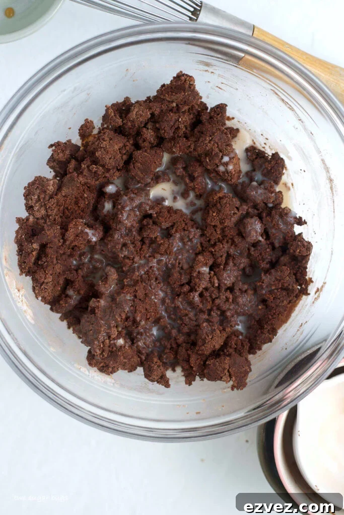Brownie Batter Ice Cream Recipe: Rich Homemade Ice Cream with Fudge Chunks 9 milk and edible brownie batter in a mixing bowl