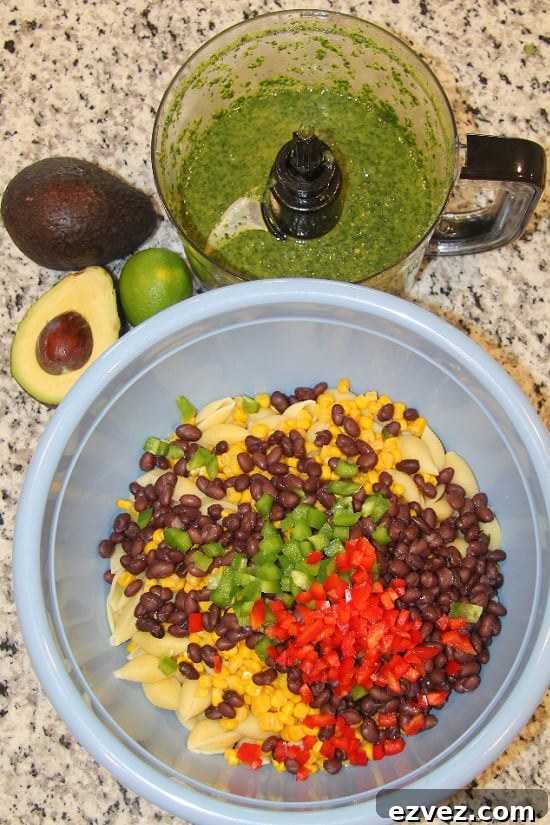 Tex-Mex Pesto Pasta