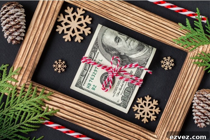 Frame with a $100 bill 