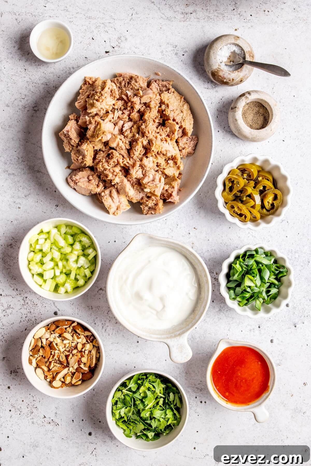 Ingredients for Spicy Tuna Salad No Mayo - Olivia Adriance
