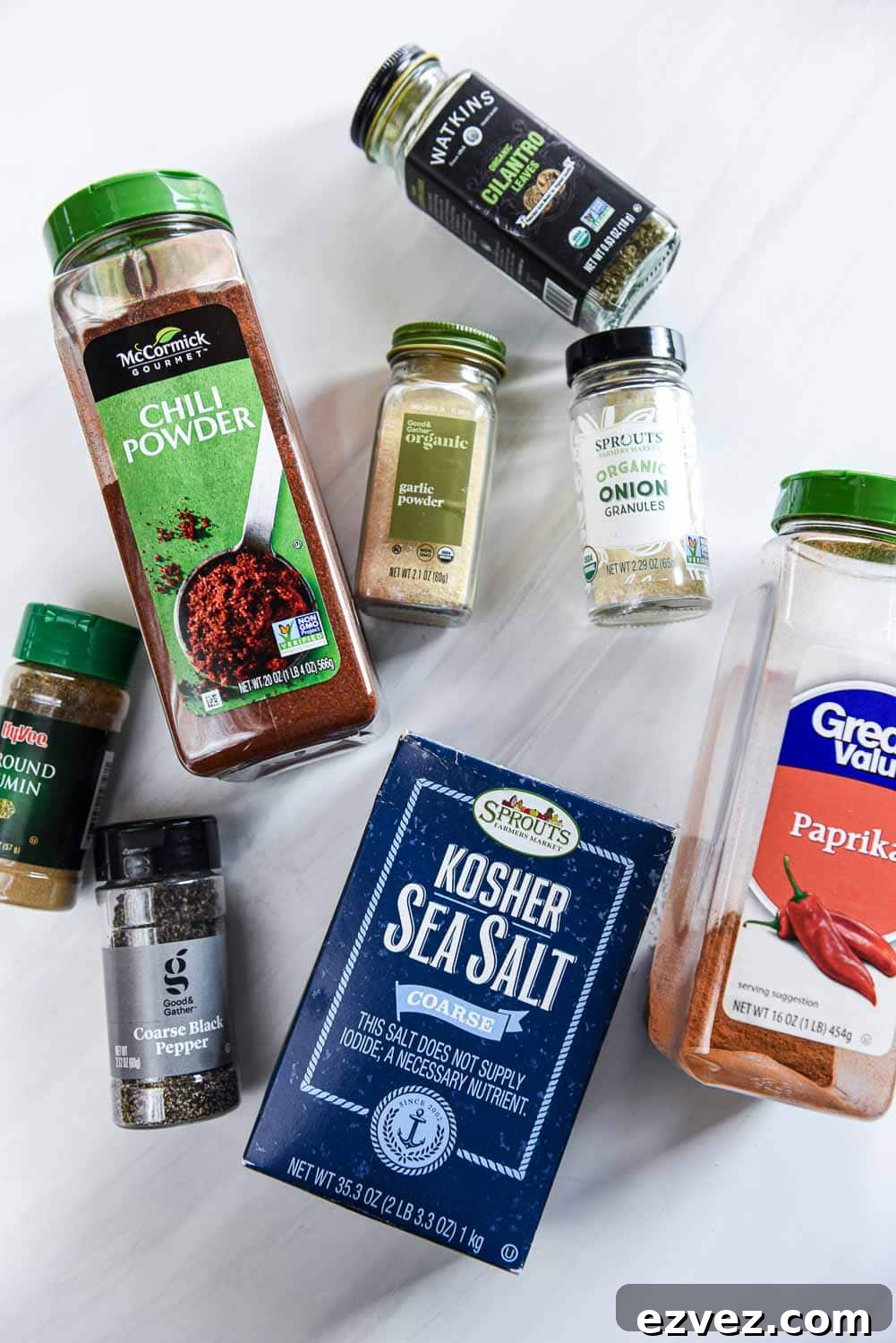 jars and boxes of spices