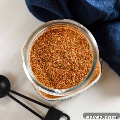 fajita spices in a mason jar open on top