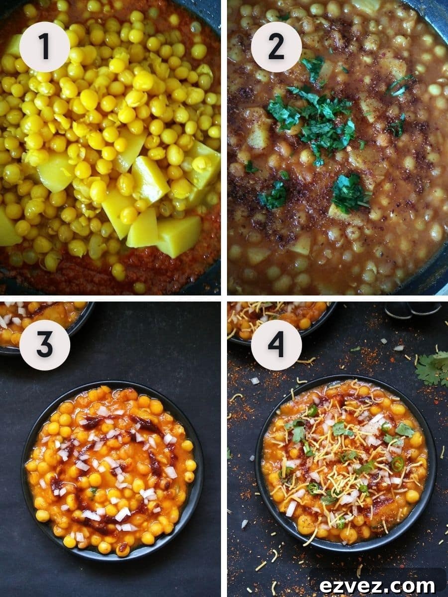 Matar Chaat Recipe: How to Cook Spiced Green Pea Chaat at Home 6 White matar gravy is transferred to plates