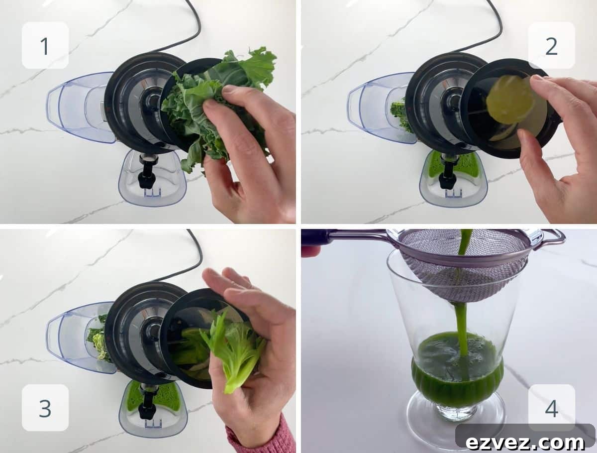 Kale Juice Benefits, Recipes, and How to Make It at Home 4 step by step