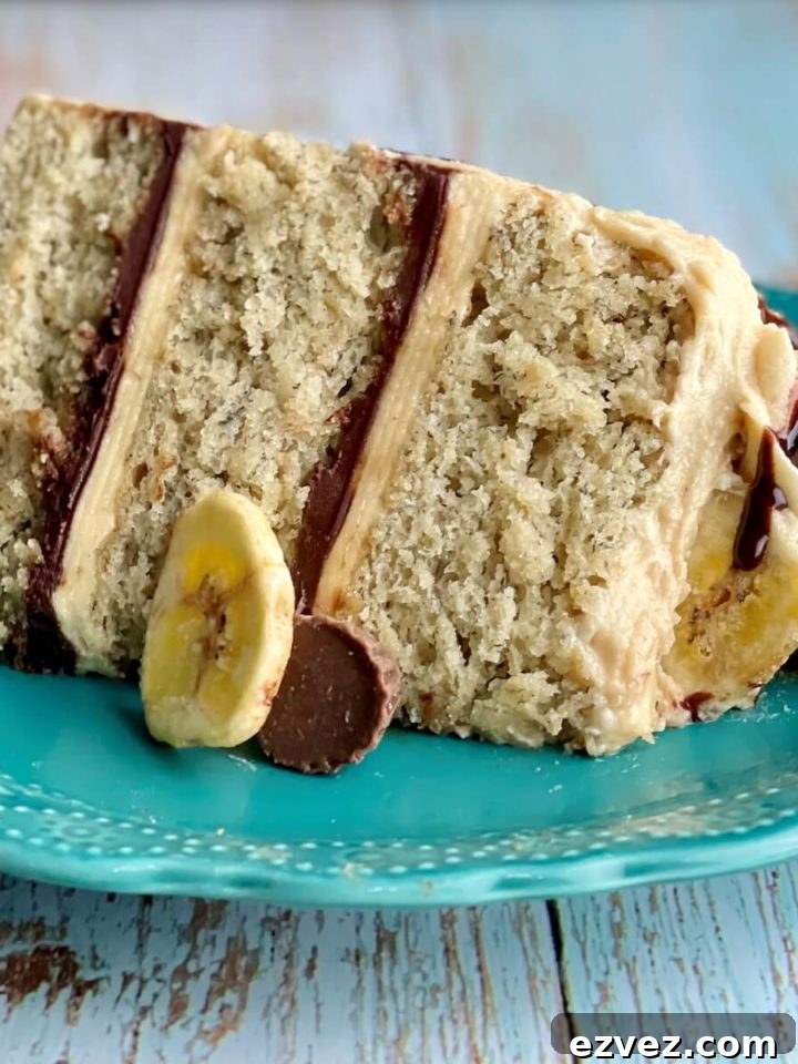 A slice of elvis cake on a plate