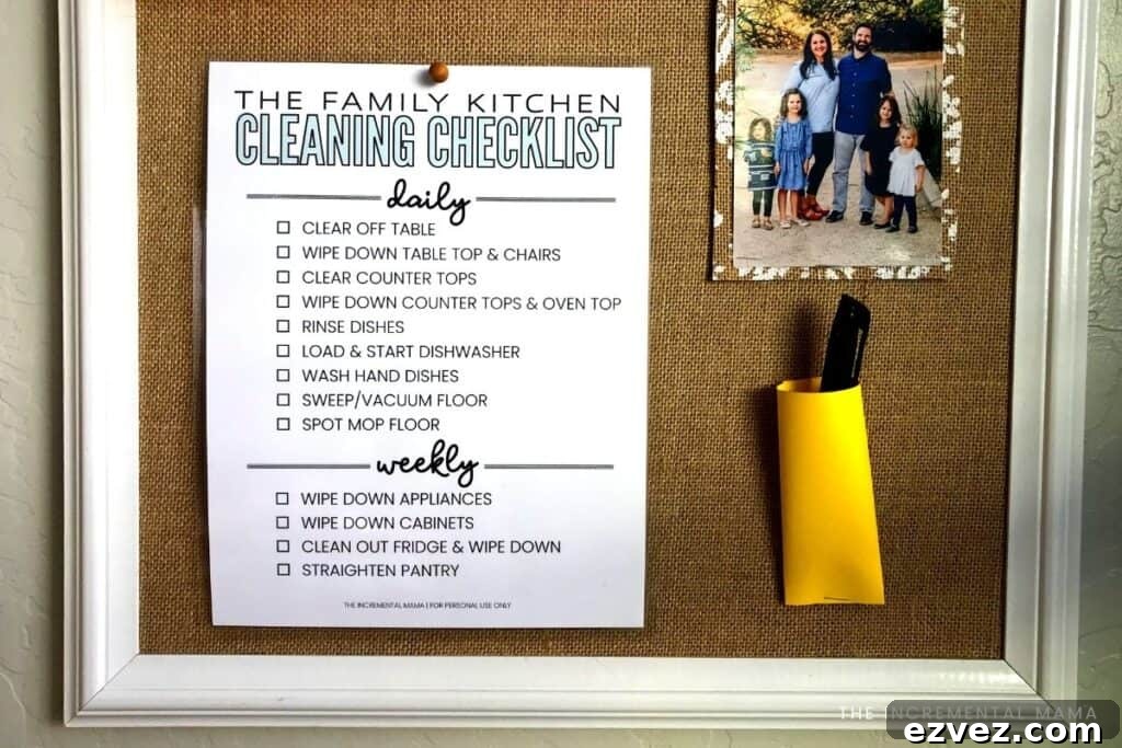 printable cleaning checklist for kitchen