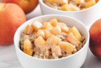Creamy Peach Oatmeal with Fresh Peaches