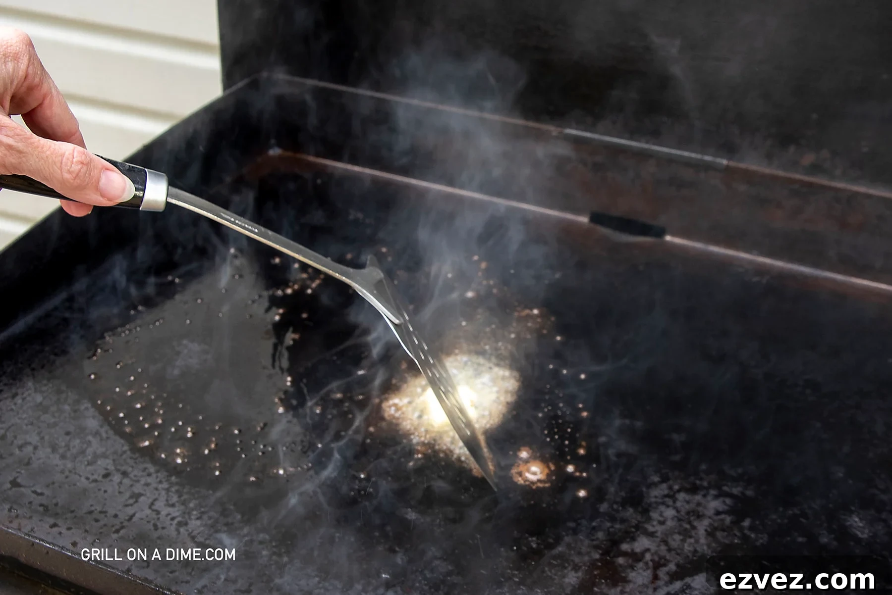 Melting butter on the griddle
