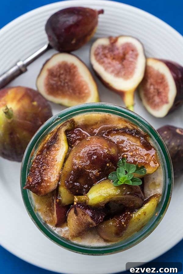 overview of oats with figs in a glass