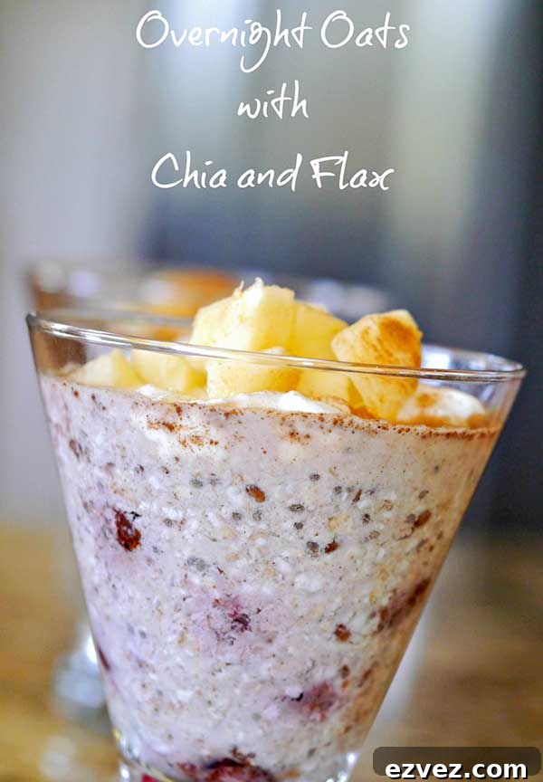 overnight oats with chia and flax
