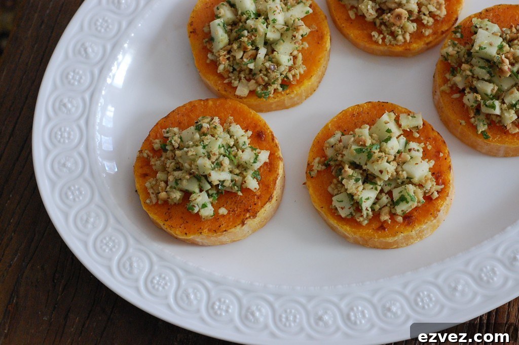 Butternut Squash Rounds with Hazelnut-Apple Gremolata
