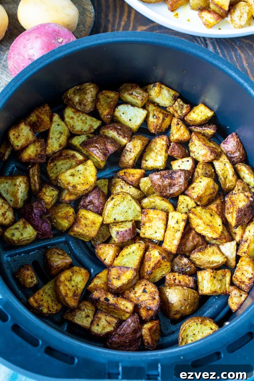 Cajun Potatoes in an air fryer.