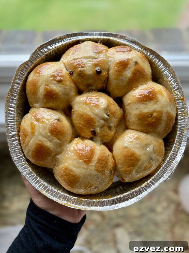 Classic Easter Hot Cross Buns Recipe 3 Closeup of hot cross buns