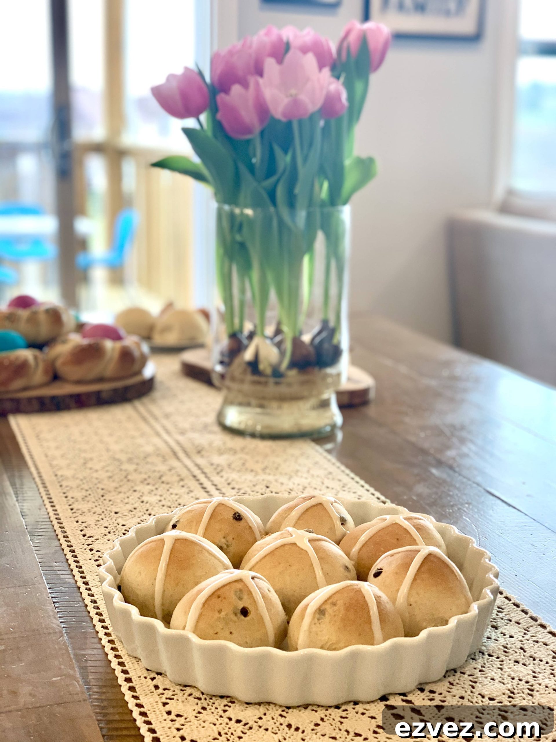 Classic Easter Hot Cross Buns Recipe 7 Hot cross buns closeup