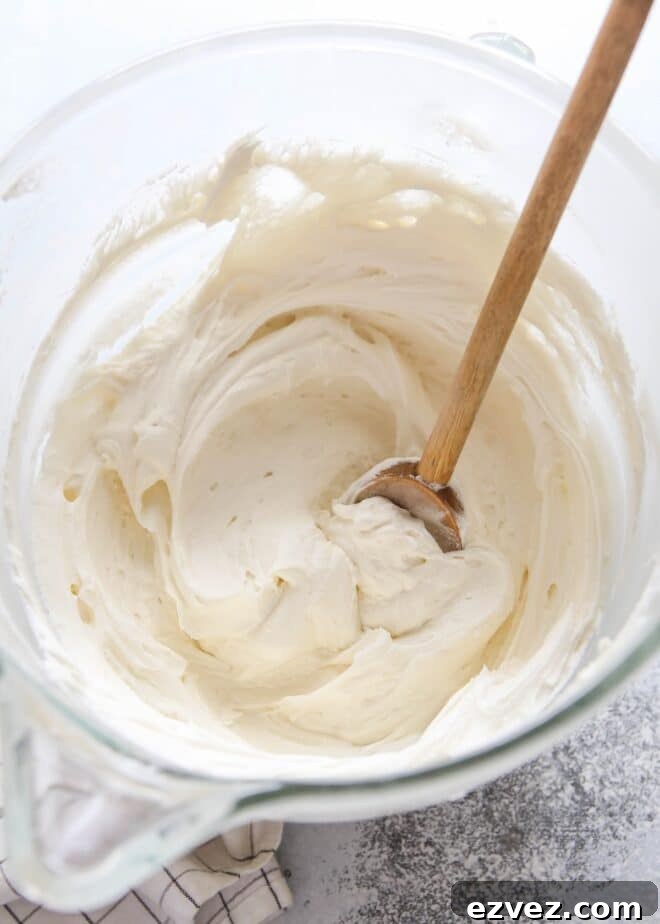 The fluffiest whipped vanilla frosting