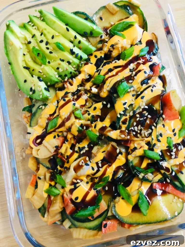 California Roll Cucumber Salad