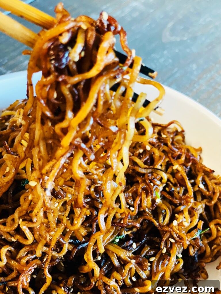 Stir Fried Garlic Ramen Noodles