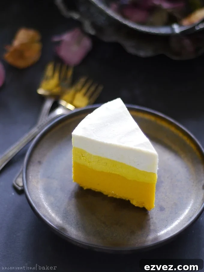Raw Candy Corn Cheesecake {Free from: gluten & grains, dairy, eggs, artificial colors, and refined sugar}