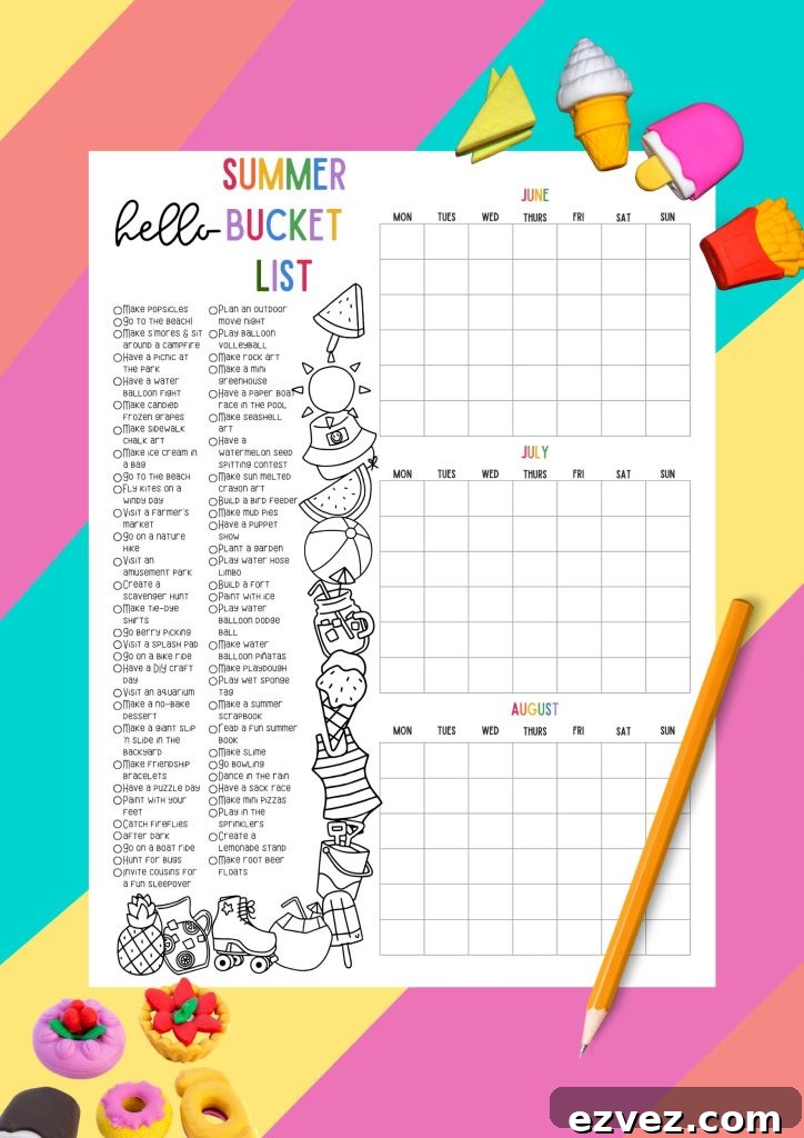 Hello Summer Bucket List