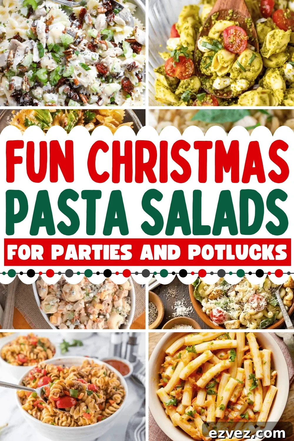Festive Christmas pasta salad