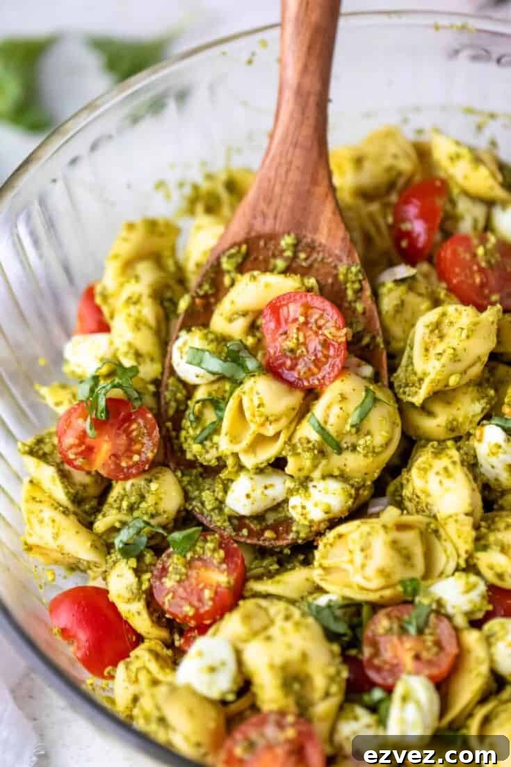 Pesto Tortellini Pasta Salad